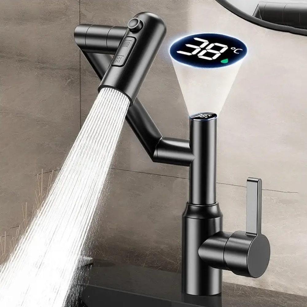 Black Digital Display Faucet